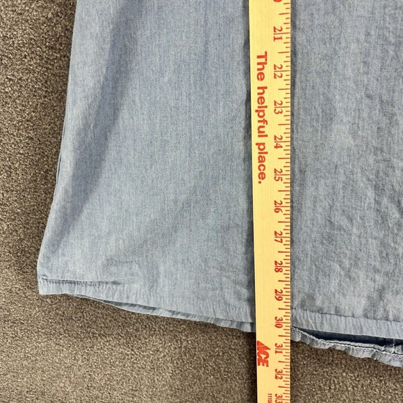 Hayden LA Denim Tunic Top Dress Size S Blue Boho Festival Tapestry Tassel fringe - Picture 7 of 11